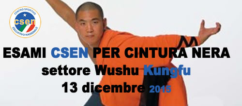 Esami CSEN per Cintura Nera wushu Kung Fu